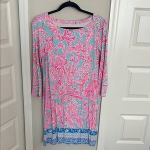 Lilly Pulitzer Pink and Blue Floral Dress